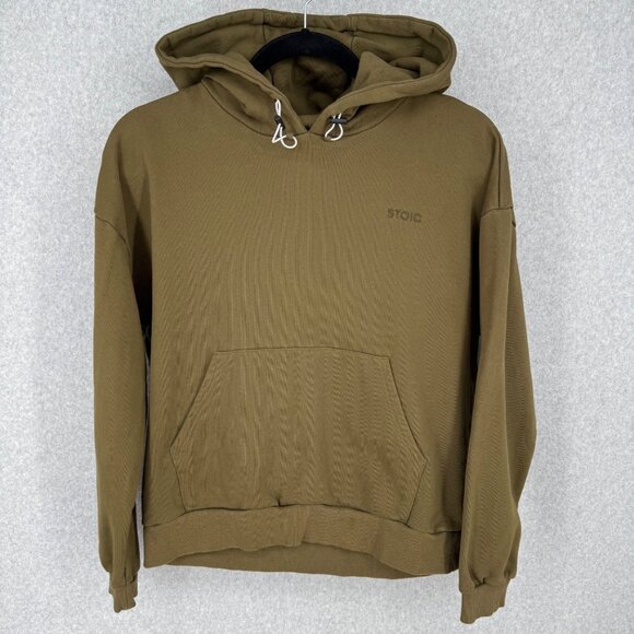 stoic Other - Stoic Mens Midweight Hoodie Pullover Size L Army Green Embroidered Logo Casual